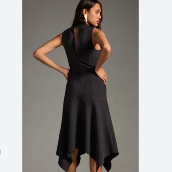 Brand New By Anthropologie Mock-Neck Lace-Inset Fit & Flare Dress - Picture 3 of 16